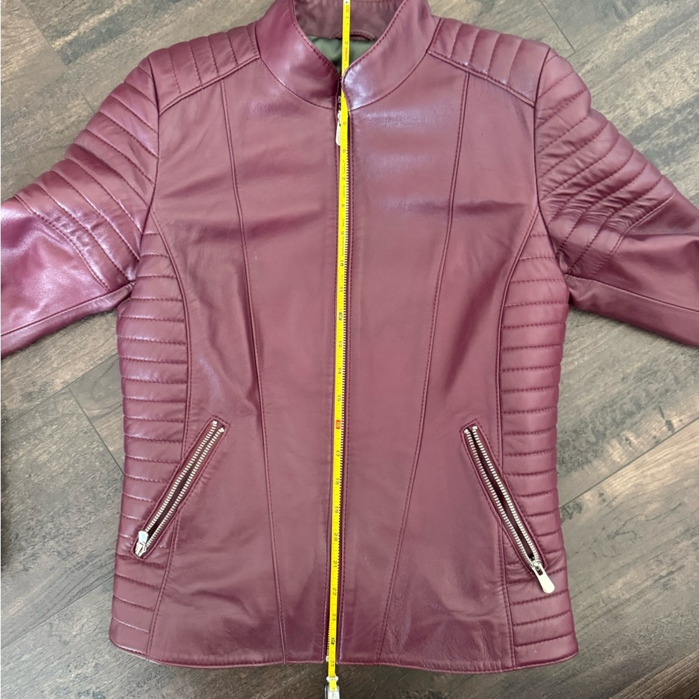 Unikat Oxblood Vintage Leather Moto Jacket - Picture 7 of 9